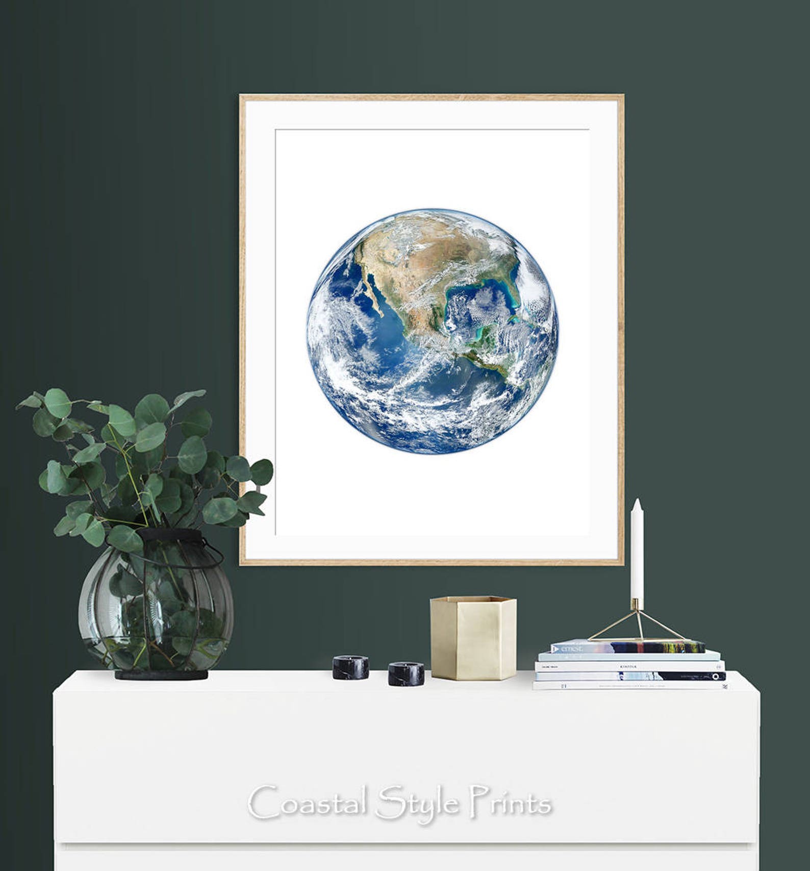 Earth Print Earth Astronomy Print Earth Wall Art Etsy