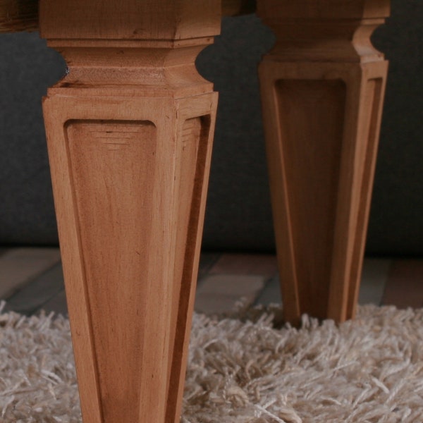 Wooden Furniture Legs  Sofa Legs, Decorative Furniture Feets,Cabinet legs,Buffet leg,Table leg,Bed feets,Wooden turned feet 7.9 inches-20 cm