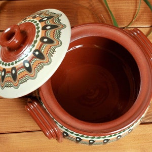 2 Handle New Natural Cooking Earthenware Clay Pots image 3