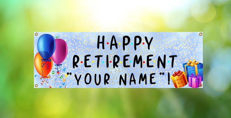 Custom Happy Retirement Banner Personalized Retirement | Etsy