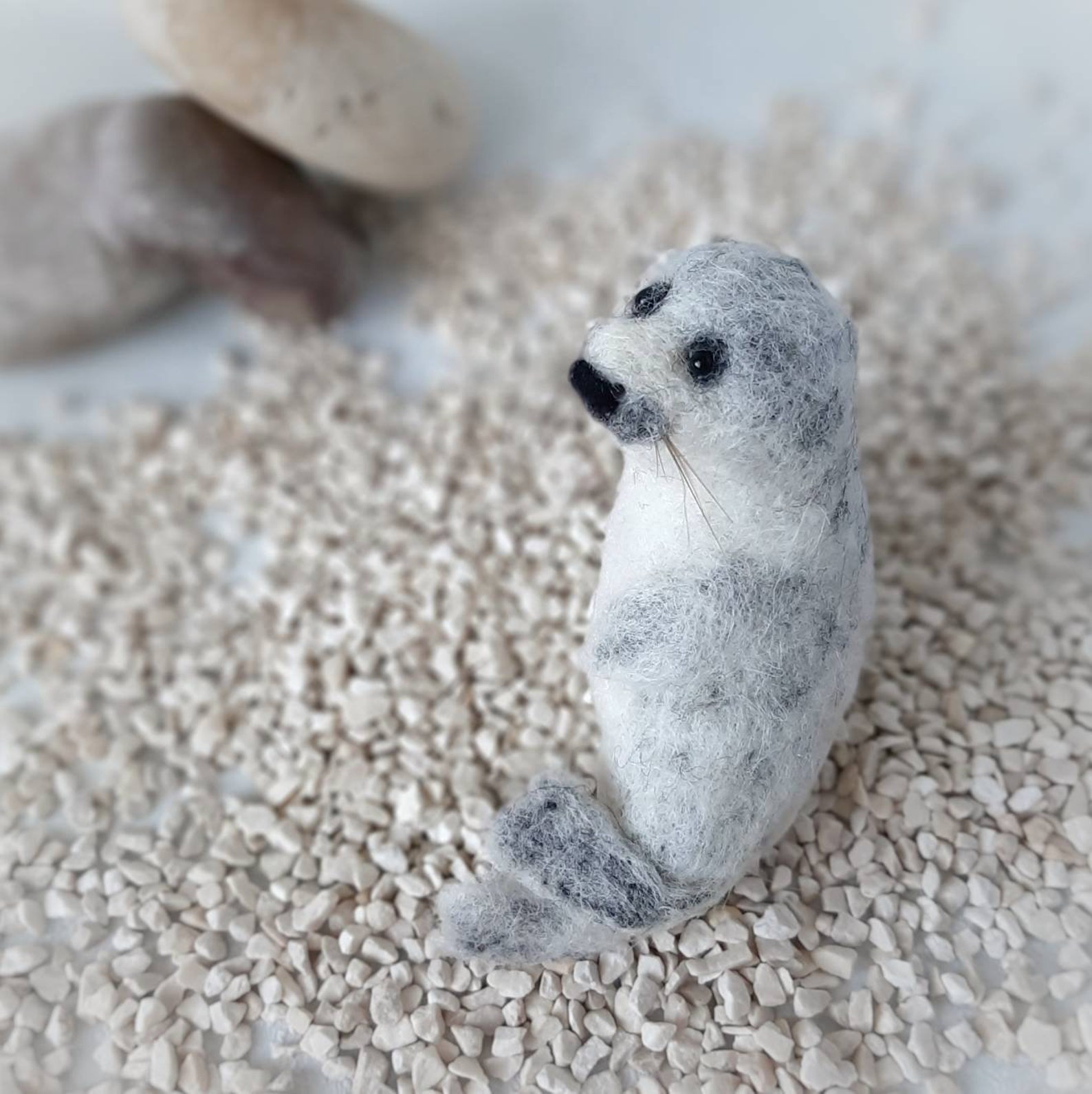 Seal needle felt seal seal pup felt animals baby seal Etsy