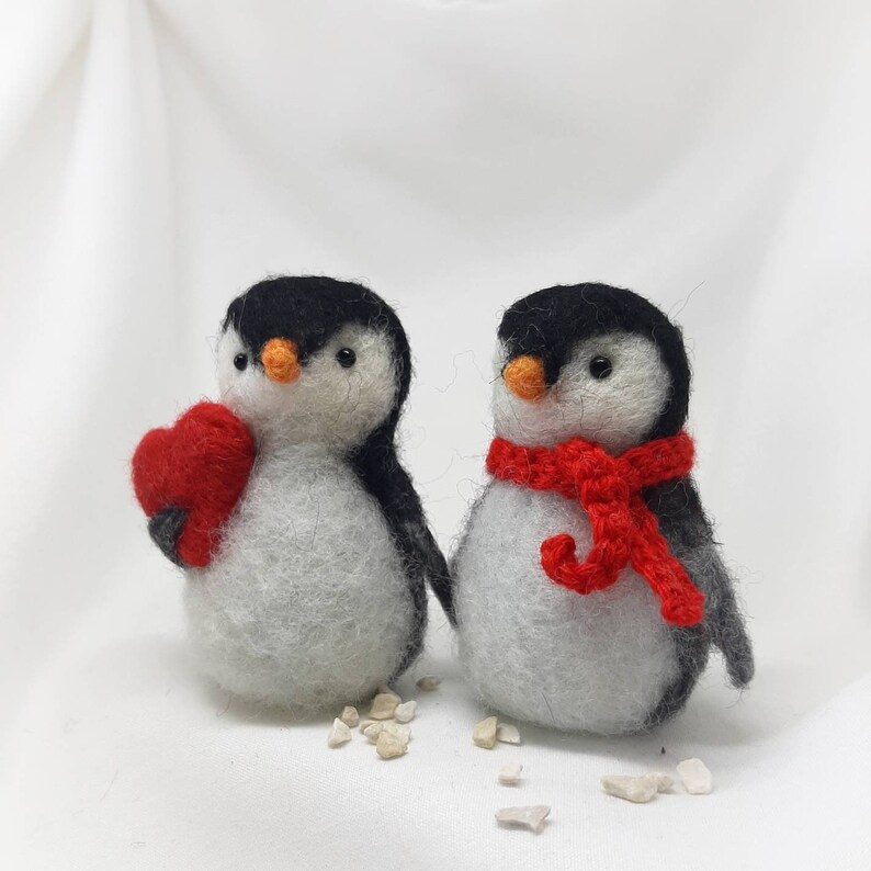 Needle felted Penguin gift for Valentine Mother's Day Etsy