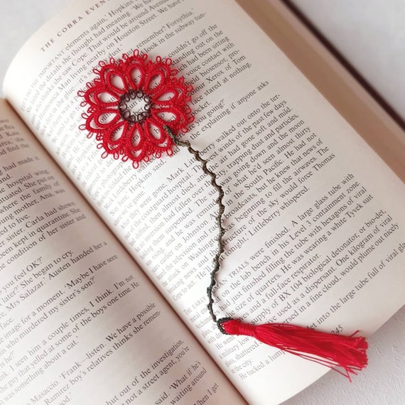 Tatting Tatted Bookmark Tatted Lace Bookmarks Frivolité Etsy