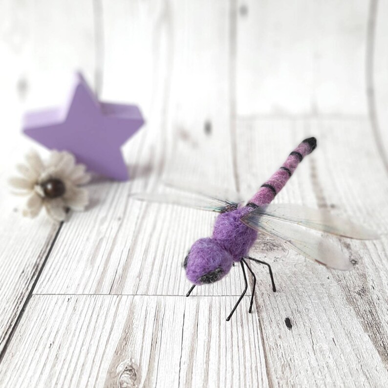 Dragonfly needle felted animal felt dragonfly gift for Etsy