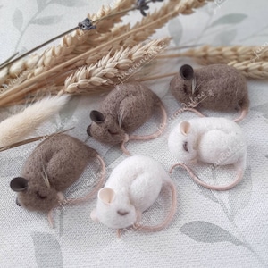 Needlefelted mouse, needlefelt animals, stocking filler gifts, Felt mice, miniature animals, mice ornaments, miniature mouse