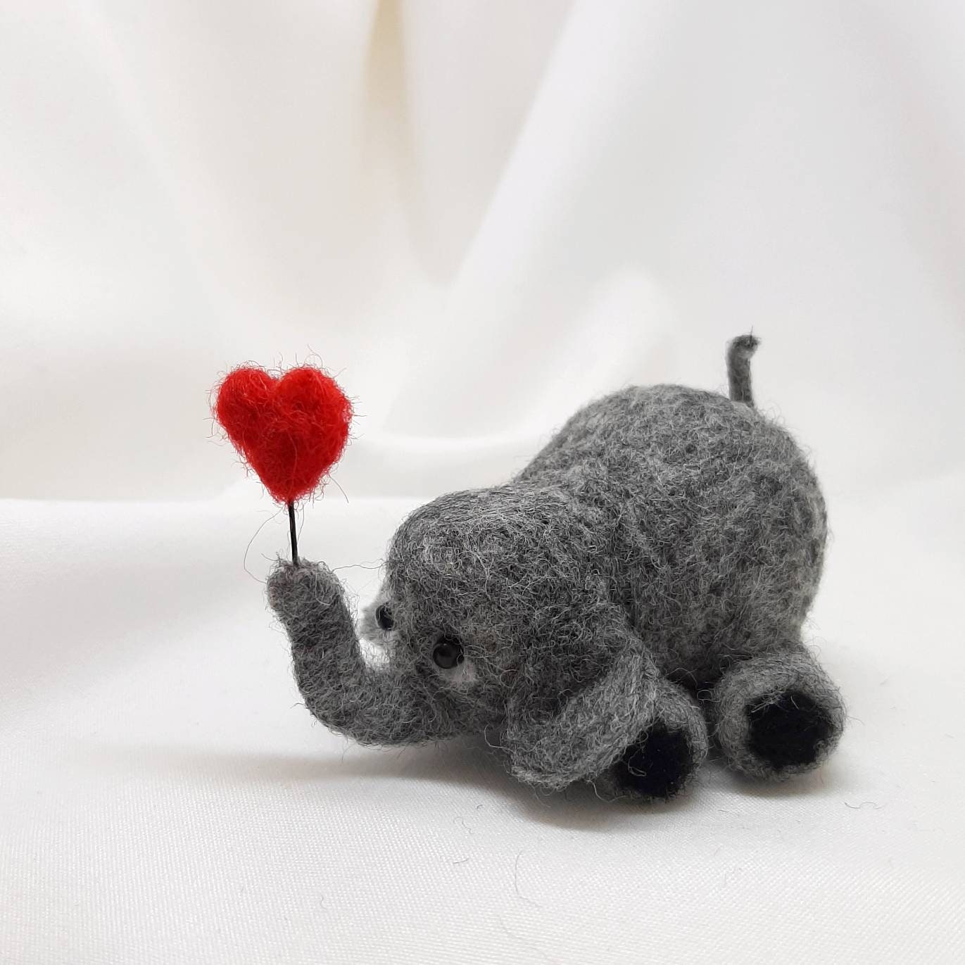 Elephant needle felted elephant elephant ornaments Etsy