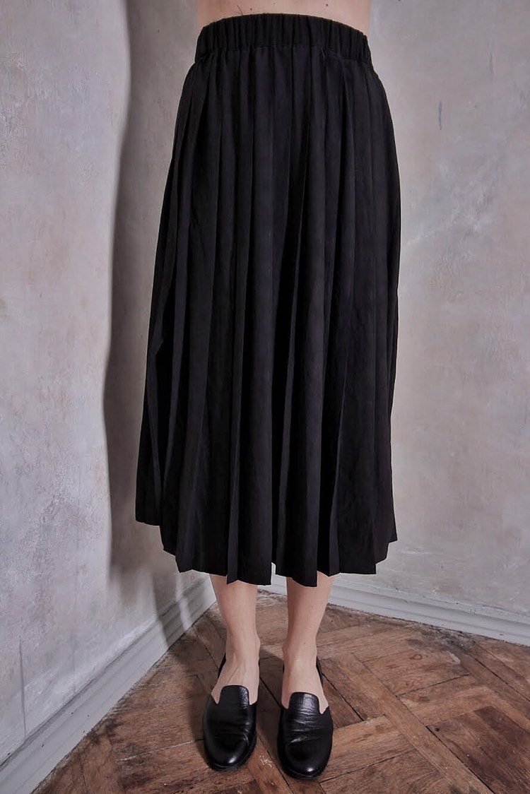 Summer Vintage Skirt Black Pleated Skirt Lightweight Skirt - Etsy