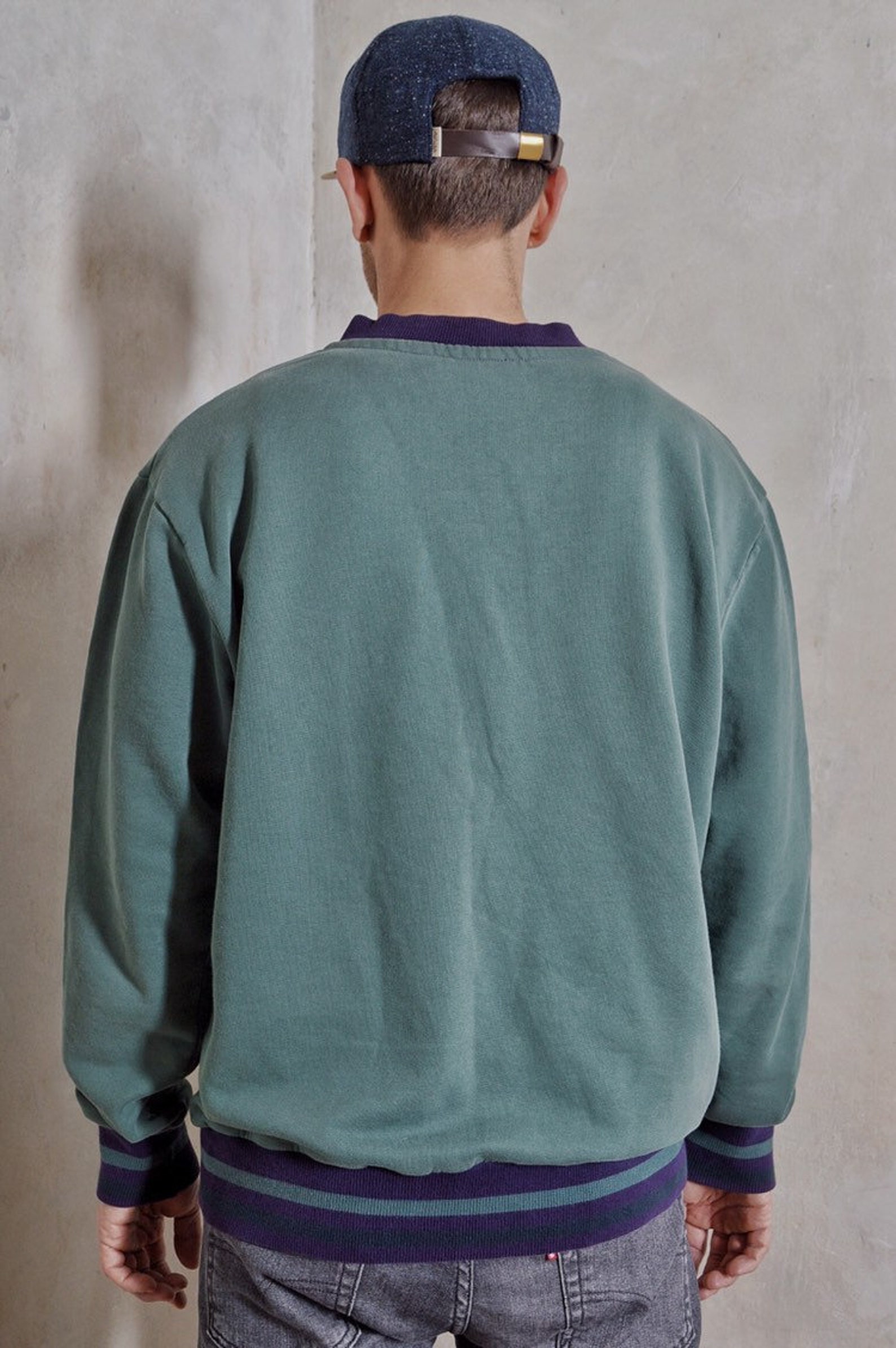 Mens Baseball Sweater Green Sweater Vintage Pullover Etsy