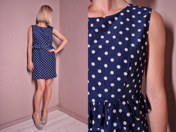 fitted polka dot dress