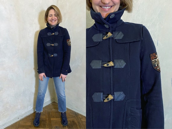 Line Coat Jacket Tailor Winter Dark Short A Blue Jacket - Style Tom English Duffle Coat Etsy School Spring Coat Wool Coat Coat