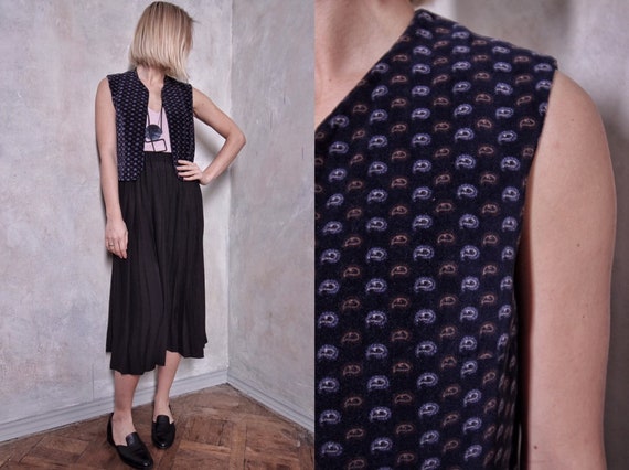 Velvet vintage vest | paisley waistcoat | vintage