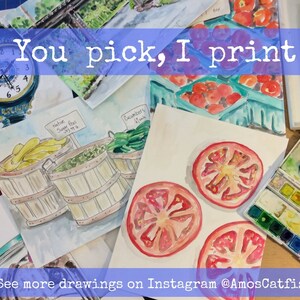 You Pick Watercolor 5x7, 8x10, 11x14, Archival Print, Print, Watercolour, Art image 1