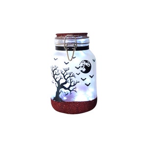 Halloween Bat Night Light, Bat Lamp,Bat lantern, Bat Decal, Halloween Bat Decoration, Halloween Lantern, Fairy Light Up Jar