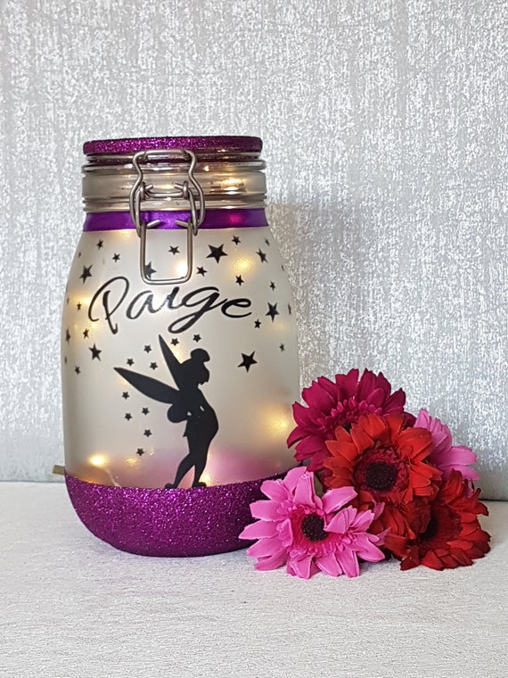 Personalised Fairy Night Light Large Fairy Light Up Jar Etsy