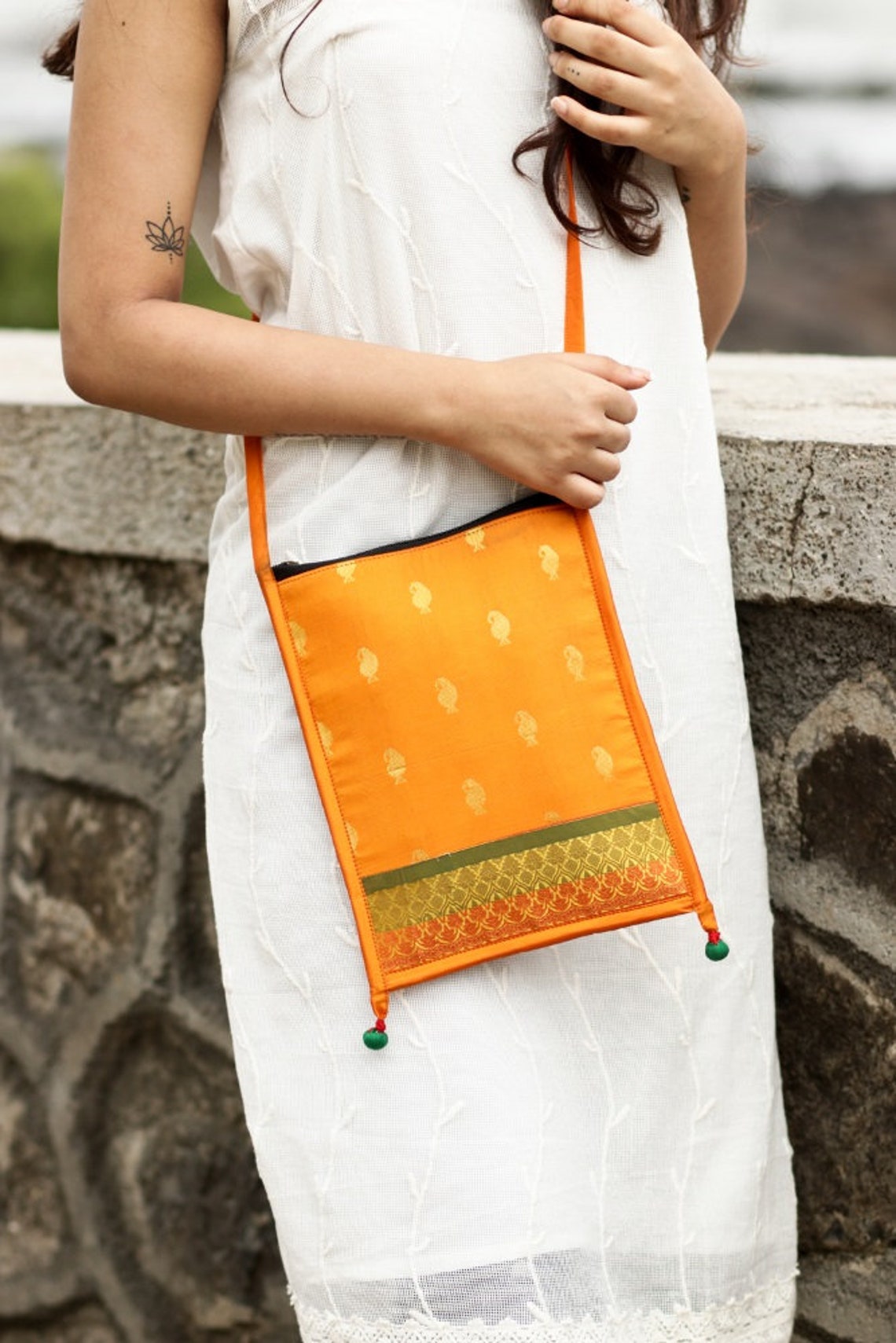 Indian Handloom silk vintage crossbody sling bags handwoven by Etsy