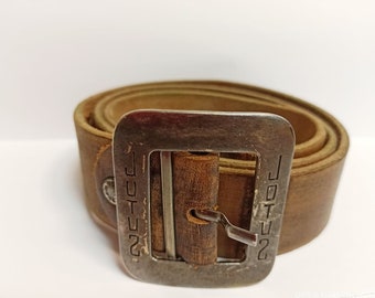 Leather Belt, Brown Belt, Female Leather Accessories,  Genuine Leather, Hippy Belt , Vintage Female Belt, Belt  for her XS,  Vintage belt