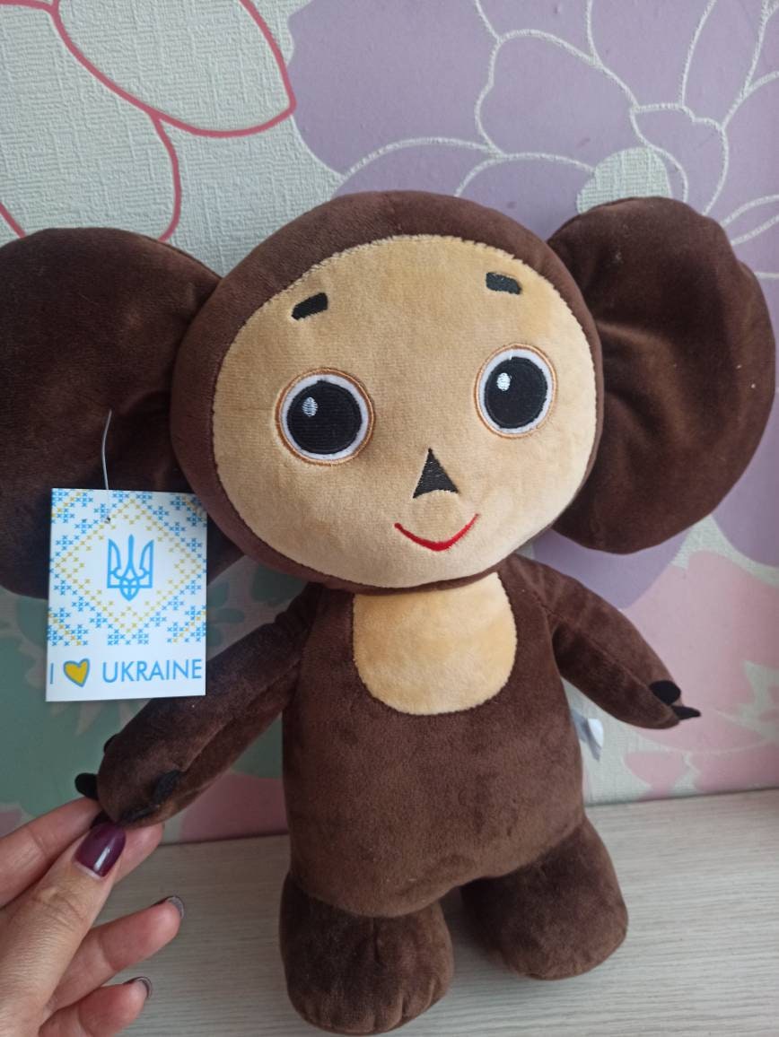 Peluche de dessin animé russe Cheburashka pour enfant, jouet en forme de  singe aux grands yeux, joli oreiller, idée de cadeau, 18/23cm 