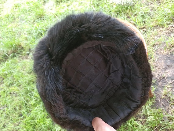 Black Fur Trapper Hat for a Men's Vintage Men's M… - image 5