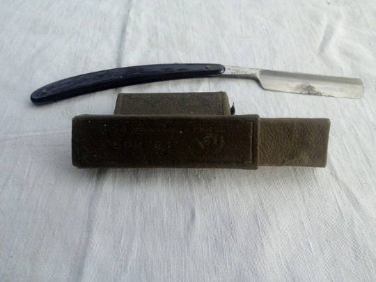 Vintage Soviet Straight Razor Old Soviet Razor Number 9 Vintage Russian ...