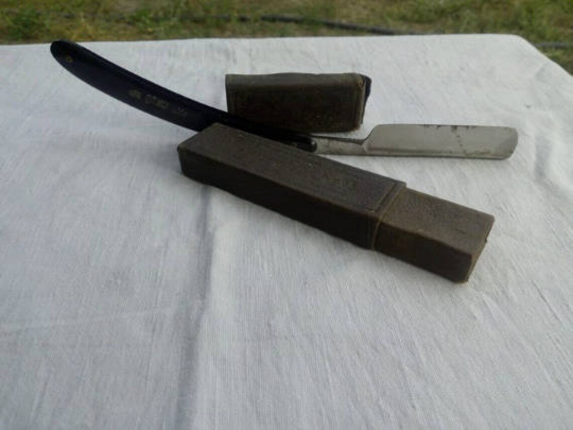 Vintage Soviet Straight Razor Old Soviet Razor Number 9 Vintage Russian ...