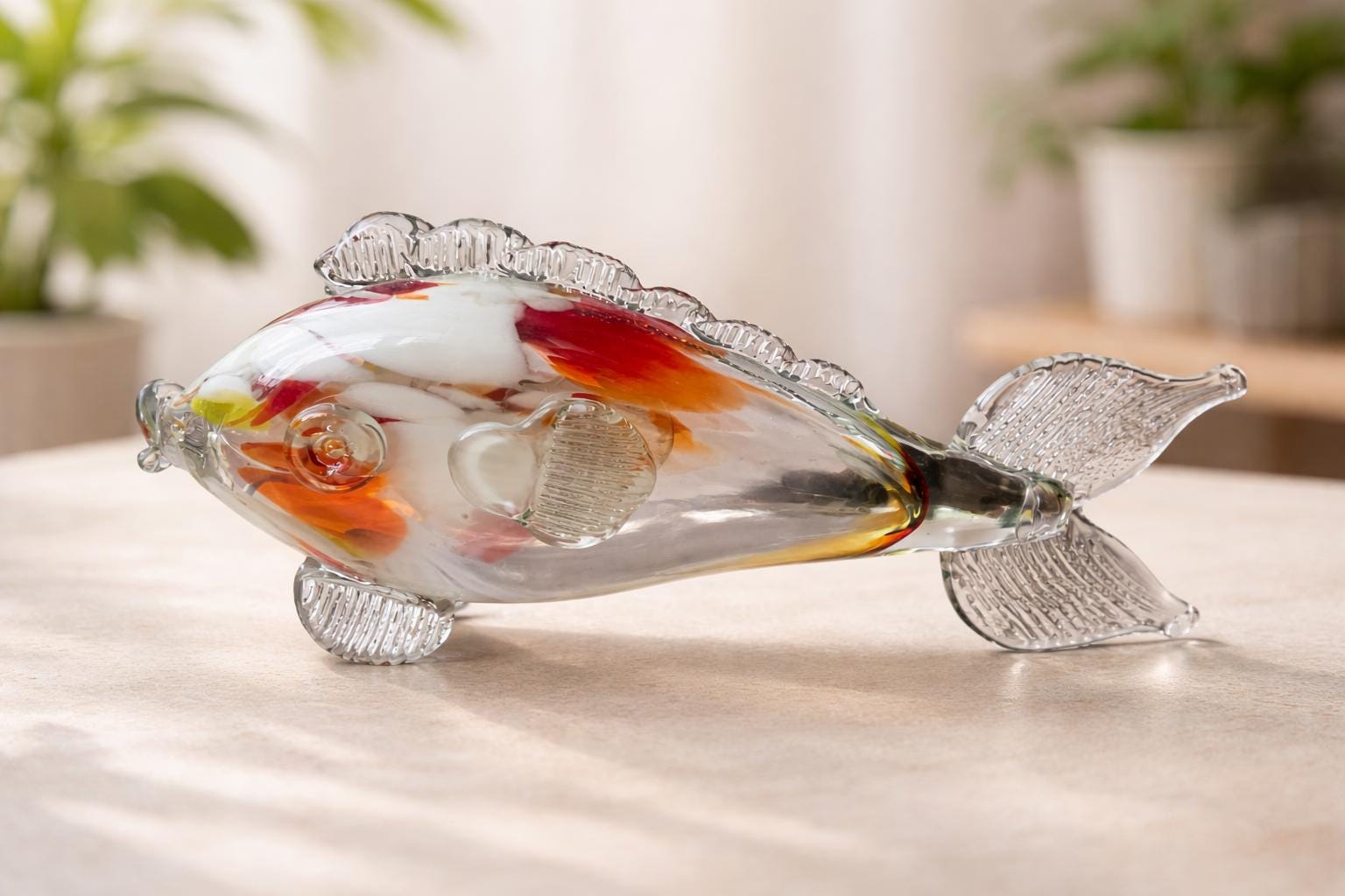 MURANO赤い魚装飾のガラスグラス Vintage Murano Fish - Etsy