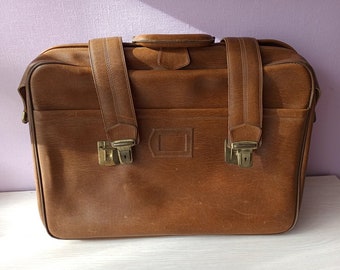 Вrown Reisetasche Vintage Koffer, Messenger Bag, Man Tote Reisetasche, Vintage Gepäck, Retro Koffer, Reisekoffer UDSSR