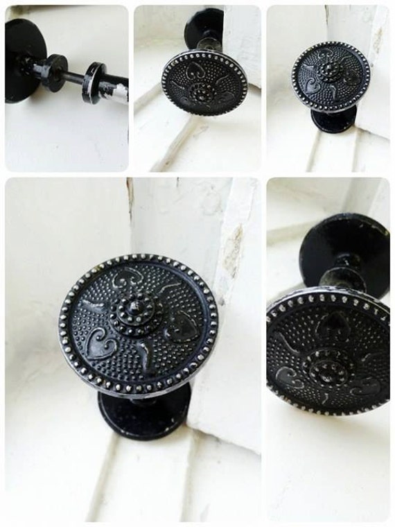 Vintage Heart Decorative Door Knob Vintage Metal Durknuv Etsy