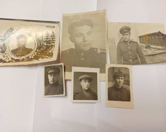 Antique photos Old photos Old photographs  Photographs of the 1917s-46s. Military photo of a soldier Military photo album  Military notebook