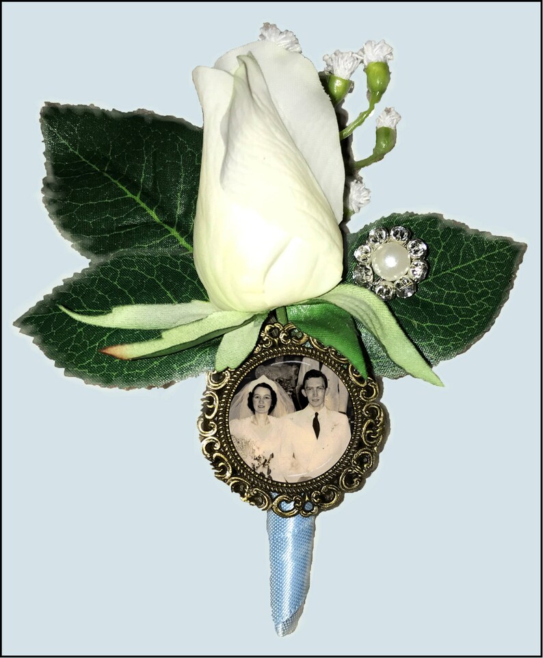 Grooms Memorial Boutonniere Lapel Pin Wedding Brooch Etsy