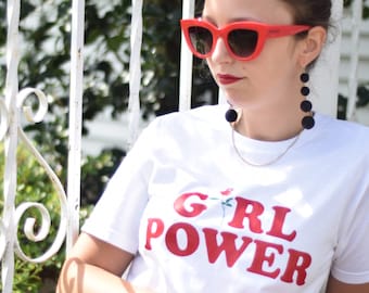 Girl Power Tshirt, Feminism Tee Girl Power Shirt, Girls Summer Clothing shirt top, Tumblr shirt Cotton T-shirt, Mother Gift from Daughter