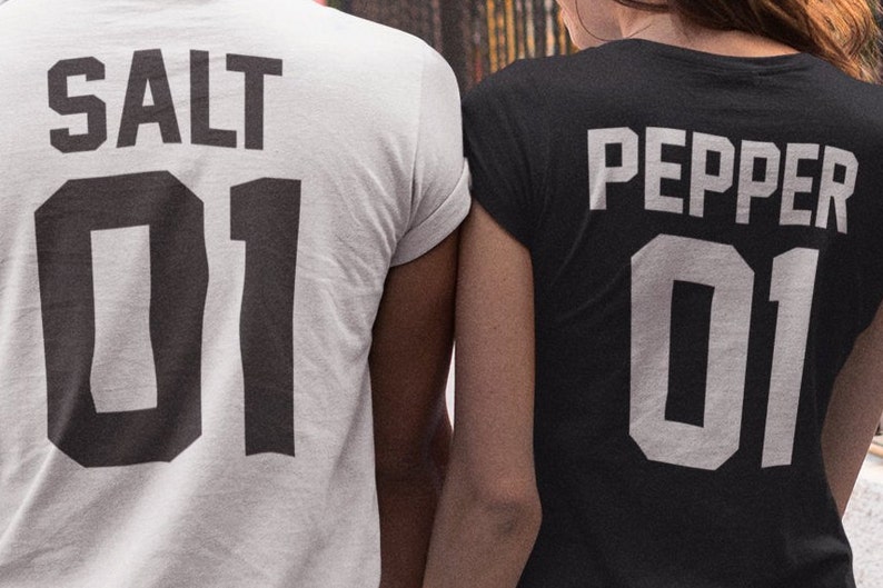 Matching Shirts Salt Pepper Tees for Couples Unique shirts Etsy