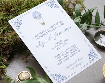 Editable Elegant Baby Shower Invitation