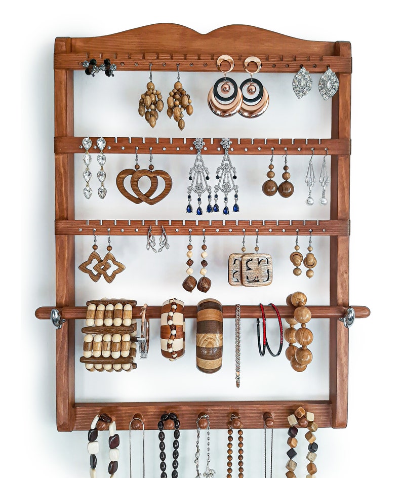 Jewelry Organizer Wall Stud Earring Holder Earring Organizer Etsy