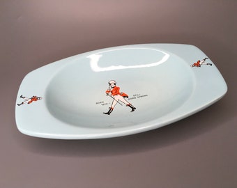 Johnnie Walker Large Ashtray / Oval Serving dish  - Vintage 1960's Wade -  Ideal for Man Cave or Home Bar or Pub Collector