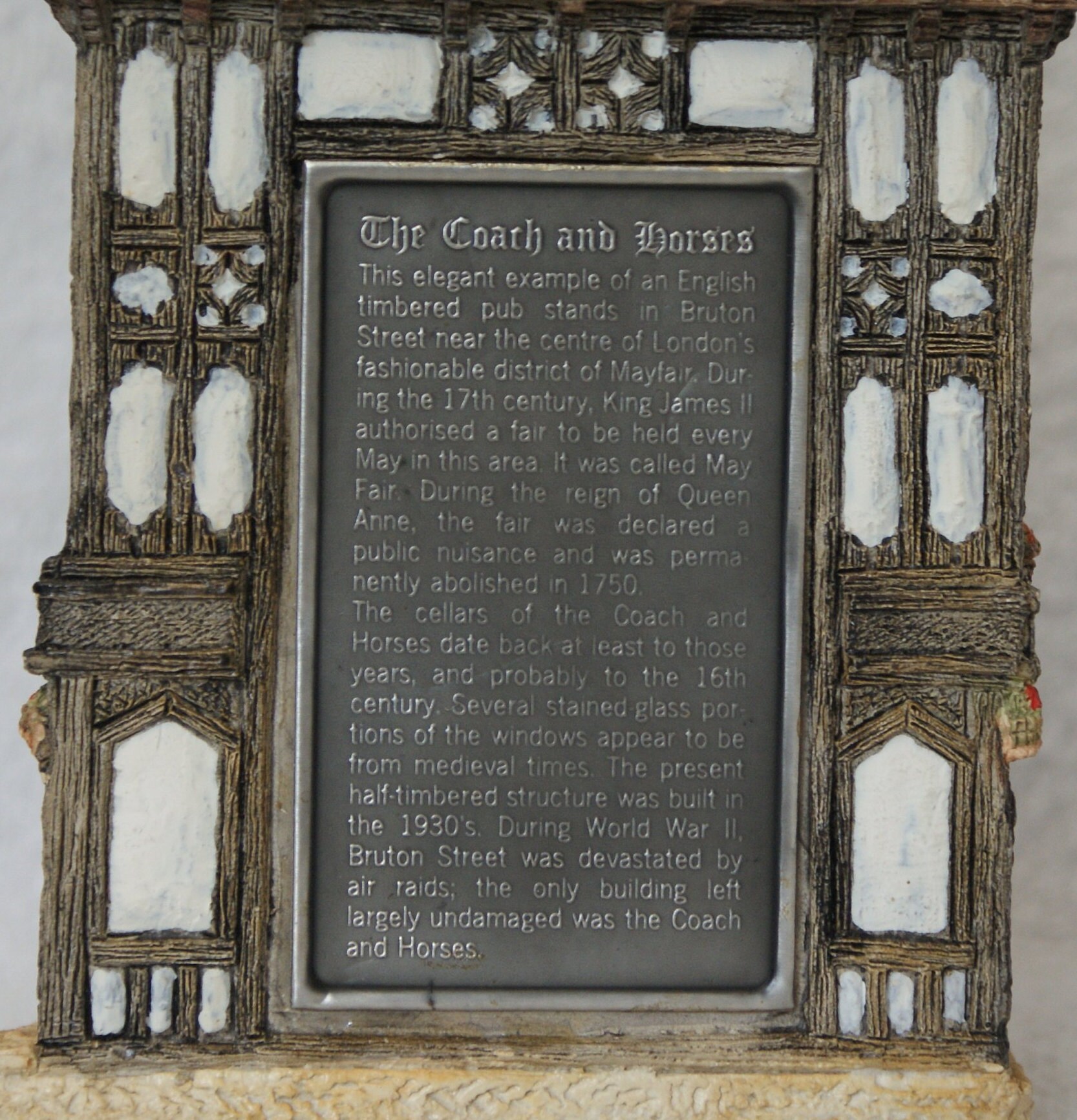 Coach and Horse, Bruton Street by Malcolm Cooper Hand Made by John