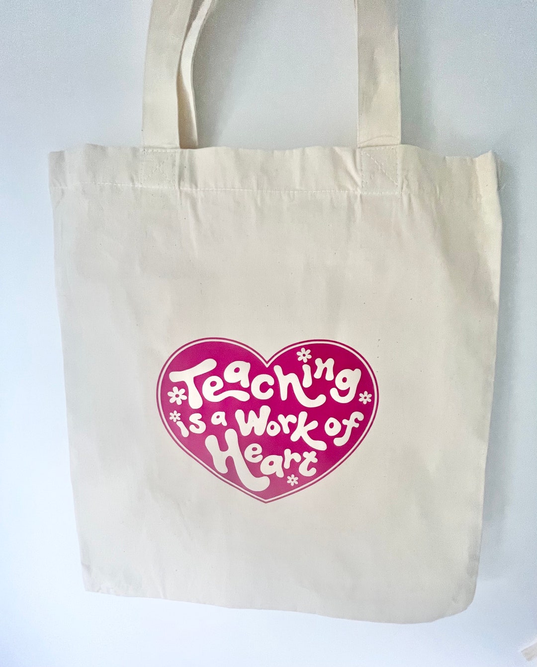 Thank You Teacher Tote Bag, Teaching is a Work of Heart, Primary School ...