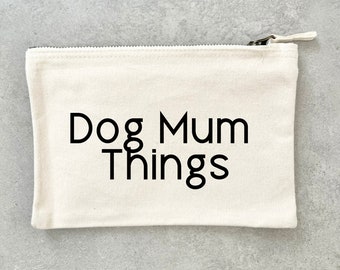 Objets pour maman chien, pochette pour objets essentiels pour maman chien, sac zippé pour objets chien, cadeaux nouveaux chiens, sac de friandises pour chien