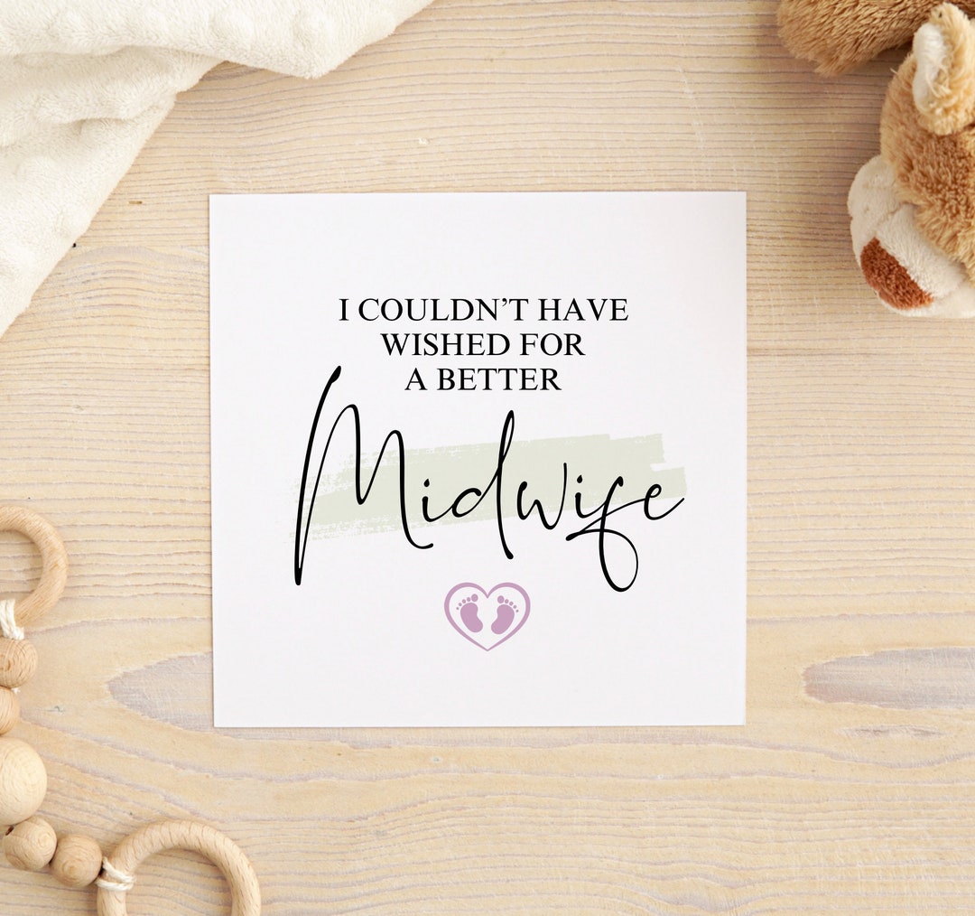 Thank You Midwife Card Thanks for Being Our Midwife Private Etsy