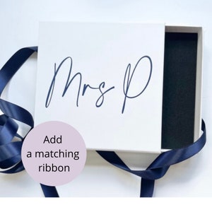 Personalised jewellery gift box for bride, bride jewellery gift, matchbox gift box, necklace gift for future wife, my wife to be gifts