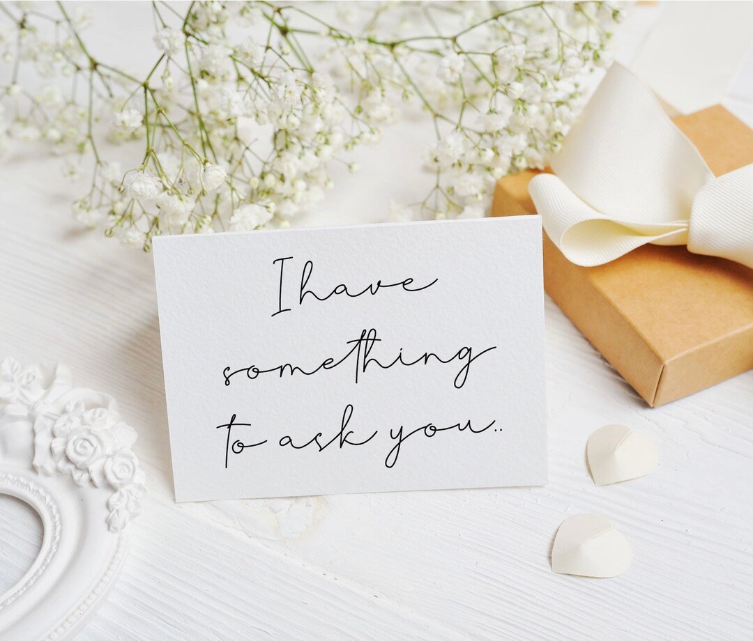 I Have Something to Ask Card, Proposal Cards, Wedding Card, Bridesmaid ...