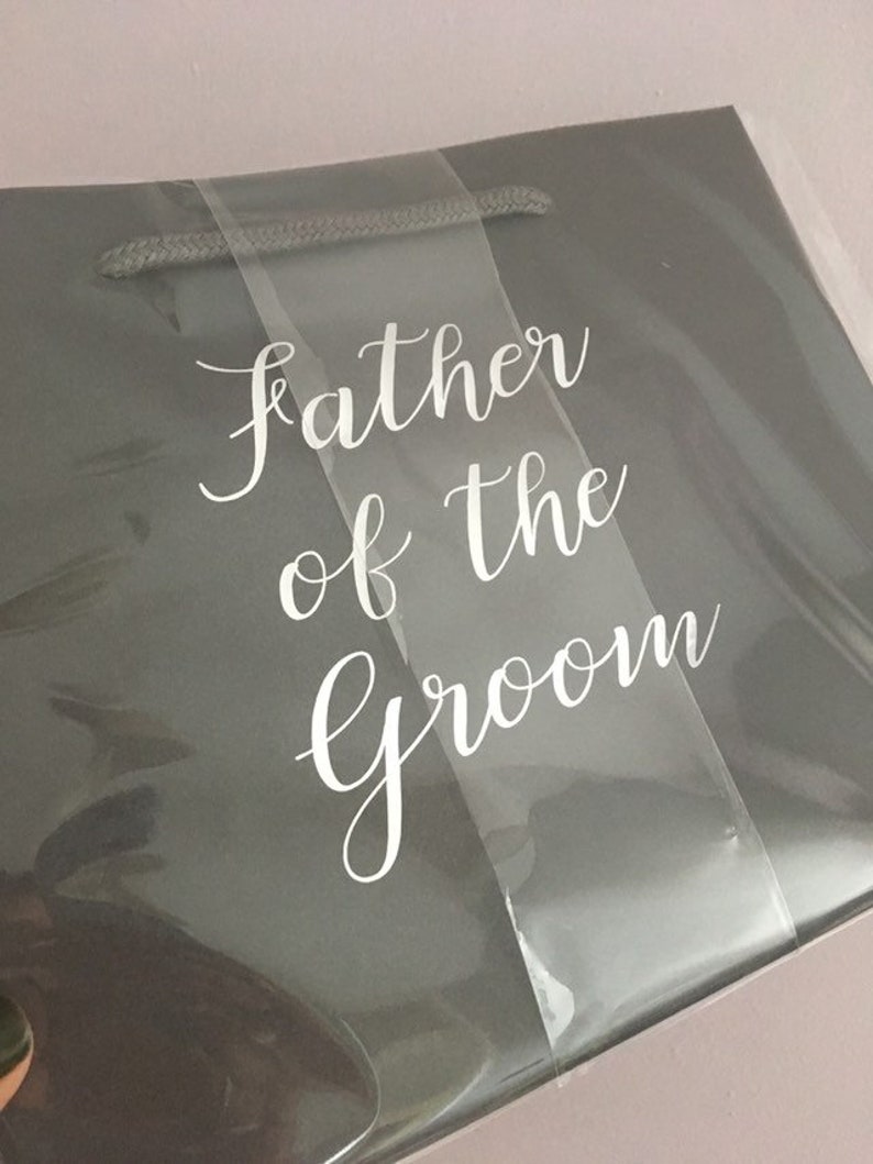 Best Man Gift Bag Grey Gift Bag Groomsmen Gift Bag Medium Etsy UK