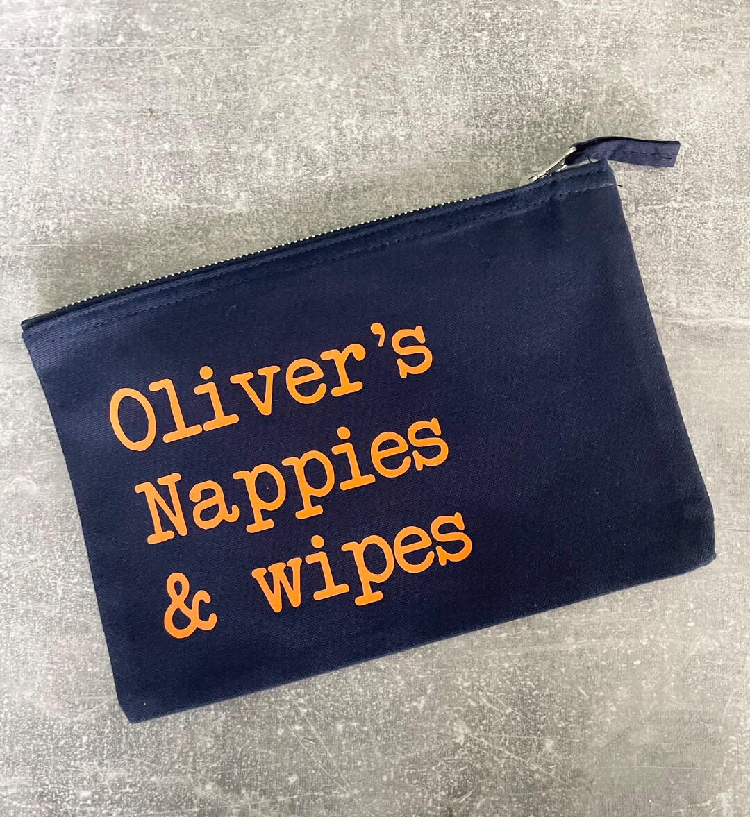 Personalised Nappies and Wipe Pouch Baby Changing Bag Etsy