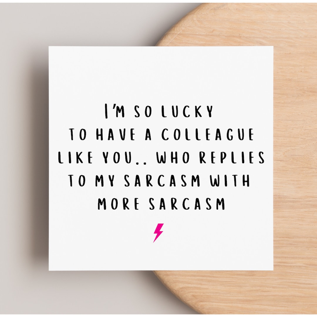 Small Cards Rude Co Worker Colleague Card, Funny Sarcastic Card for Co-worker Friend, Card for Co ...