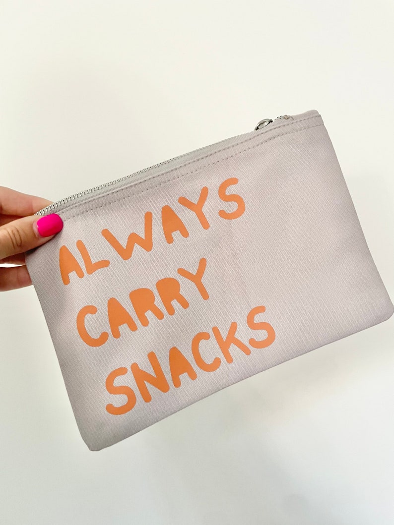 Always Carry Snacks pouch, snack bag for mums on the go, mum birthday gift, friend novelty gifts, work wife colleague new job gift image 6