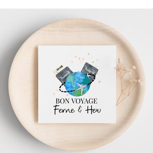 Bon Voyage card, Good luck on new adventure Card, leaving card, card for travelling friends, Gap year card, retirement travel card