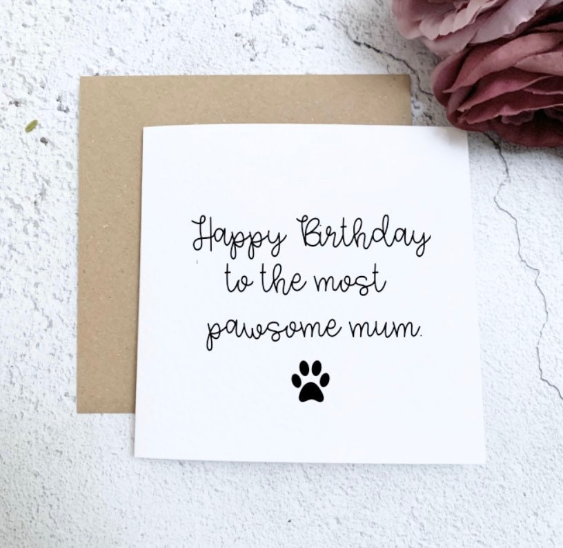 Happy Birthday Card Dog Mum Card Dog Owner Card Cards From - Etsy UK