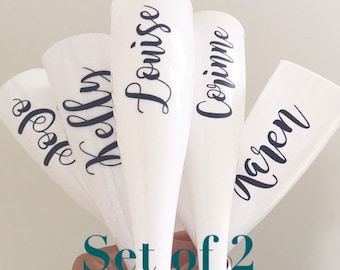 White personalised flute, champagne flutes, plastic wine glass, hen party glasses, hen weekend plastic glasses, travel wine glasses set of 2