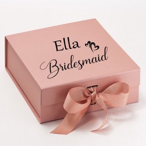Bridesmaid gift box, bridesmaid proposal, bridesmaids gifts, rose gold gift box, bridesmaid present, maid of honour gift box