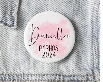 Personalised Hen Party Badge, Hen Party Name Badges, Girls Weekend Styling Ideas, Bachelorette Party Custom Pins