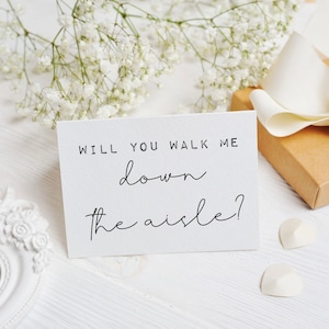 Will you walk me down the aisle card, dad walk me down wedding aisle, dad wedding card, to my dad on wedding day, step dad walk down aisle